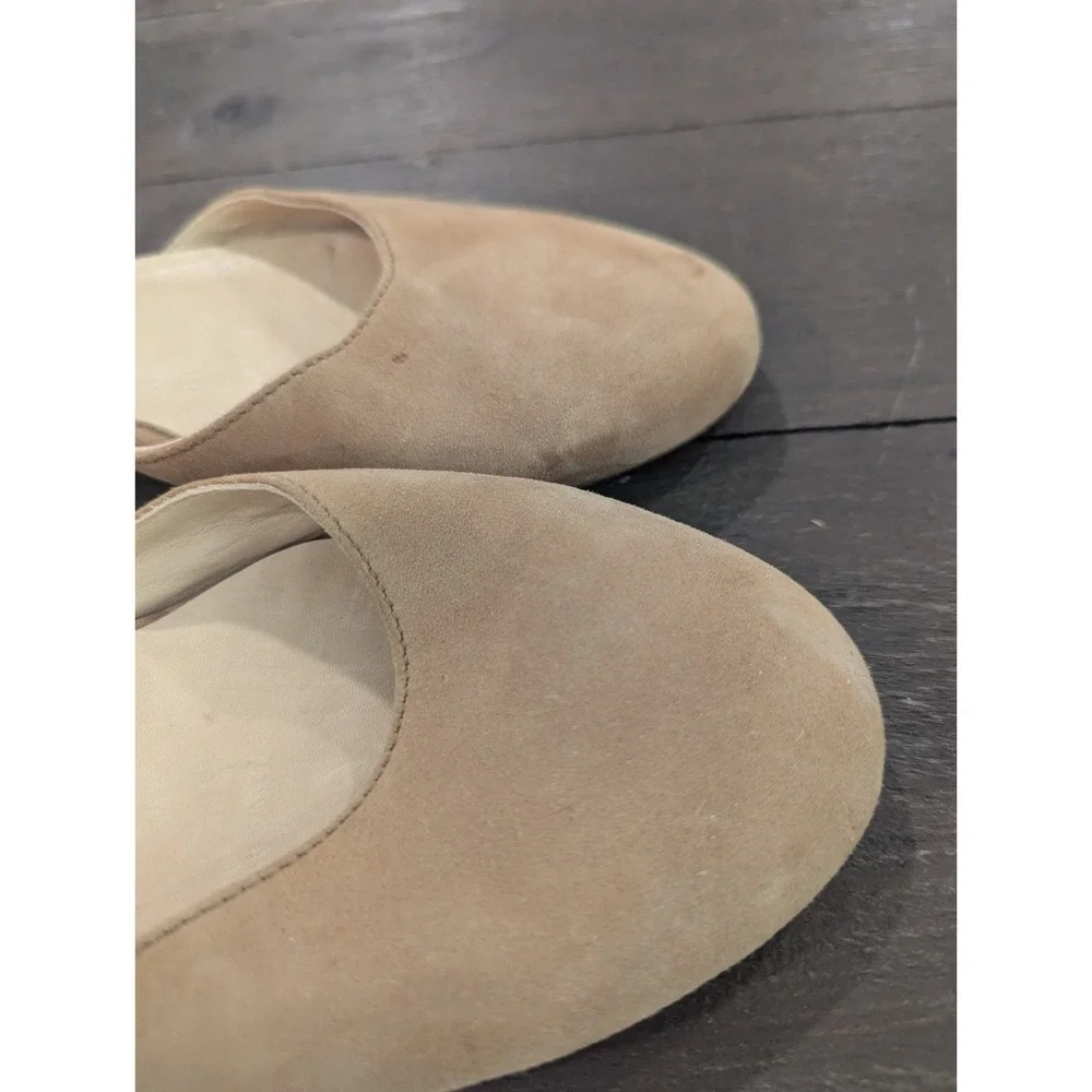 Paul Green LYDIA Beige Suede D'Orsay Ankle Wrap Ballet Flats Size 5